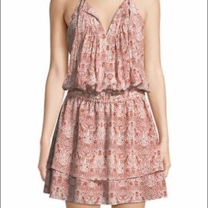 NWT XS JOIE Jossa Snake-Print Georgette Mini Dress
